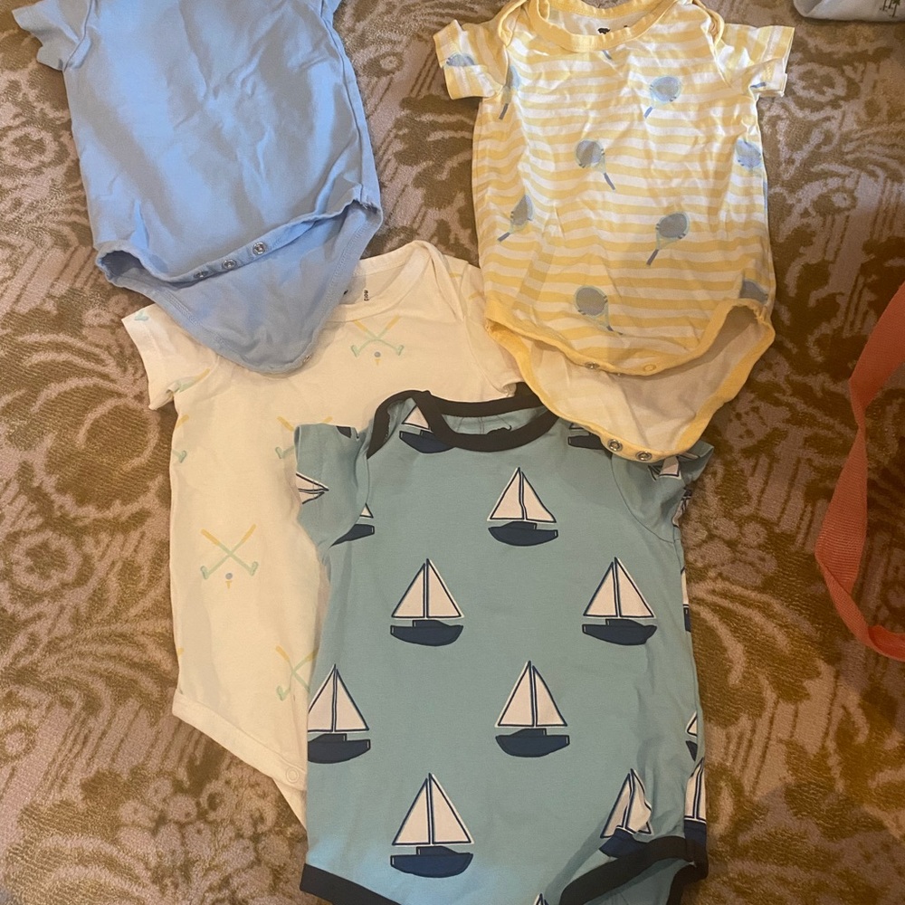 Sailboat Print Blue Kids One Piece